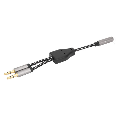 Adaptador Audio 3.5Mm 1 H A 2 M, 15Cm Manhattan 356121