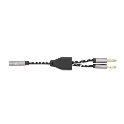 Adaptador Audio 3.5Mm 1 H A 2 M, 15Cm Manhattan 356121