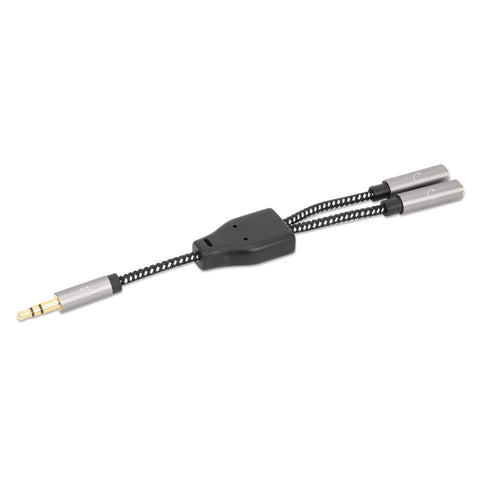 Adaptador Audio 3.5Mm 1 M A 2 H, 15Cm Manhattan 356114