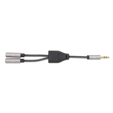Adaptador Audio 3.5Mm 1 M A 2 H, 15Cm Manhattan 356114