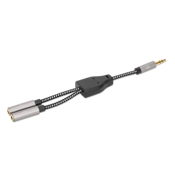 Adaptador Audio 3.5Mm 1 M A 2 H, 15Cm Manhattan 356114