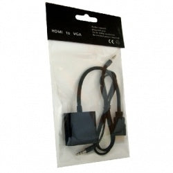 Adaptador Brobotix Conversor De Video Hdmi Macho A Vga Hembra, Con Audio, Negro