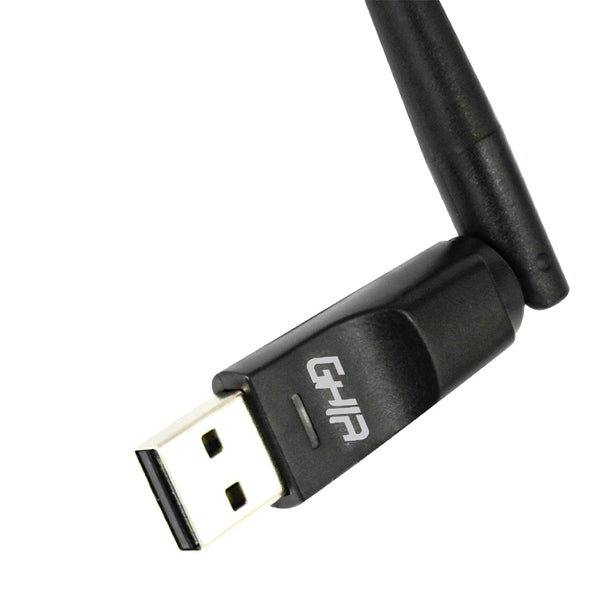 Adaptador De Red Ghia Usb 2.0 Inalambrico 150 Mbps Con Antena