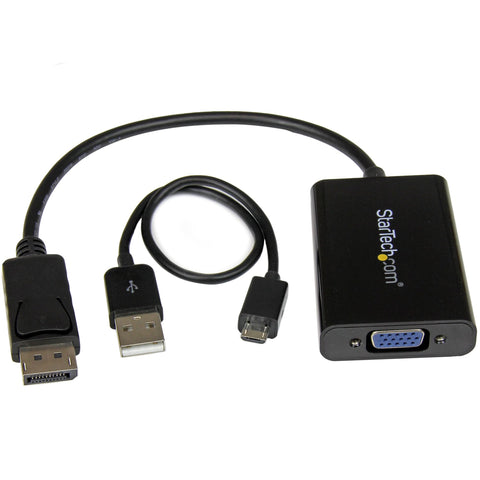 Adaptador De Video Displayport A Vga Con Audio Convertidor  Hembra Vga Hd15 A Macho Dp 1920x1200 - Modelo Dp2vgaa