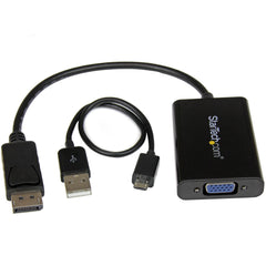 Adaptador De Video Displayport A Vga Con Audio Convertidor  Hembra Vga Hd15 A Macho Dp 1920x1200 - Modelo Dp2vgaa