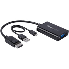 Adaptador De Video Displayport A Vga Con Audio Convertidor  Hembra Vga Hd15 A Macho Dp 1920x1200 - Modelo Dp2vgaa