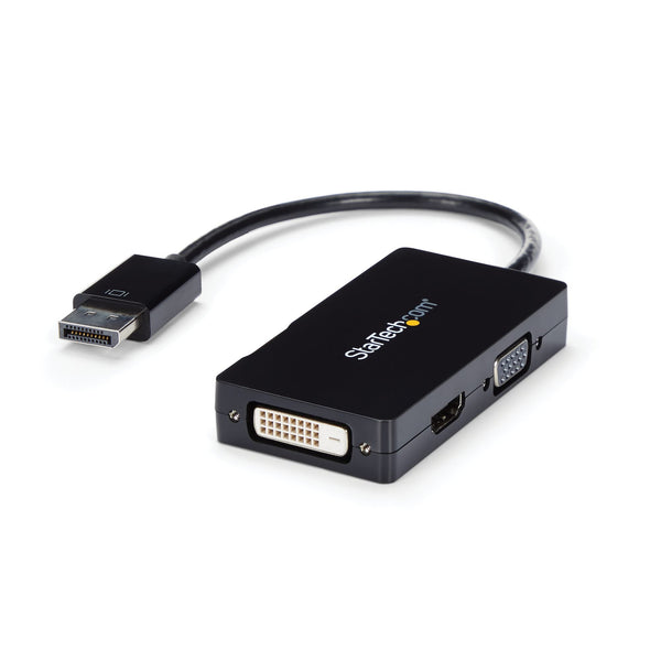 Adaptador De Video Displayport A Vga Dvi O Hdmi - Convertidor A, V 3 En 1 Para Viajes - 1080p - 1920x1200 - Modelo Dp2vgdvhd