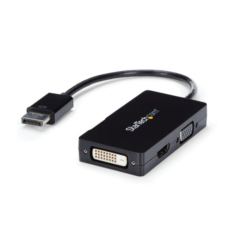 Adaptador De Video Displayport A Vga Dvi O Hdmi - Convertidor A, V 3 En 1 Para Viajes - 1080p - 1920x1200 - Modelo Dp2vgdvhd