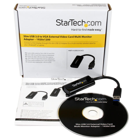 Adaptador De Video Externo - Convertidor Usb 3.0 A Vga - Cable Compacto - 1920x1200, 1080p - Solo Windows - Modelo Usb32vgaes