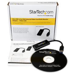 Adaptador De Video Externo - Convertidor Usb 3.0 A Vga - Cable Compacto - 1920x1200, 1080p - Solo Windows - Modelo Usb32vgaes