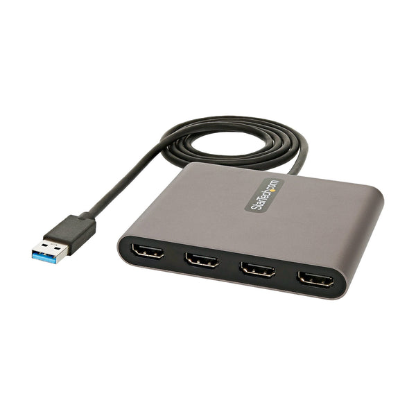 Adaptador De Video Externo - Tarjeta De Video Externa - Dongle Llave Usb-A 3.0 A 4x Hdmi - 1080p A 60hz - Conversor Multimonitor Usb A Hdmi - Solo Para Windows - Modelo Usb32hd4