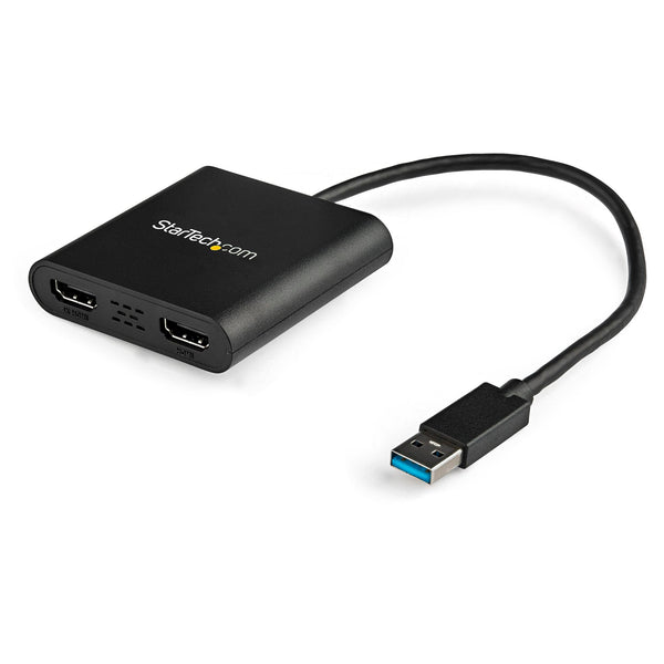 Adaptador De Video Externo - Tarjeta De Video Externa Usb 3.0 A 2 Puertos Hdmi 4k A 30hz Para 2 Pantallas - Compatible Con Windows - Modelo Usb32hd2