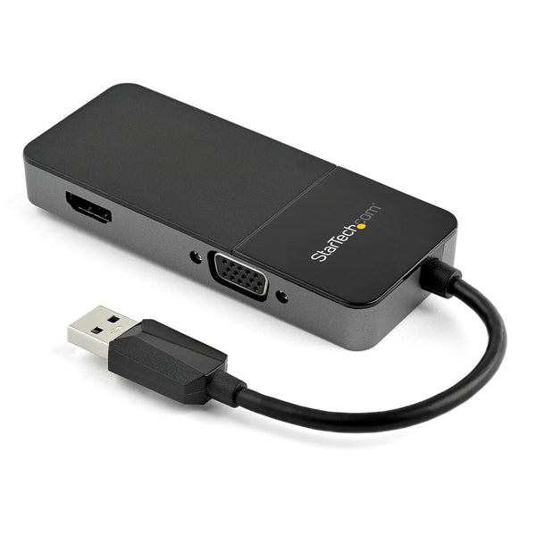 Adaptador De Video Externo Usb 3.0 A Hdmi Y Vga - 4k 30hz - Tarjeta De Video Para Mac Y Windows - Multipuertos 2en1 - Modelo Usb32hdvga