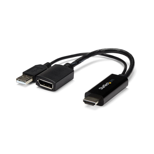 Adaptador De Video Hdmi A Displayport - Convertidor 4k Alimentado Por Usb- Modelo Hd2dp