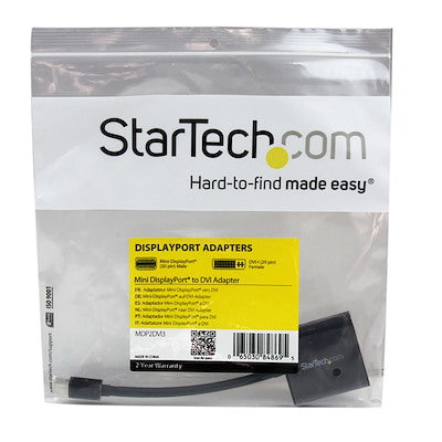 Adaptador De Video Mini Displayport A Dvi - Dongle Conversor Mini Dp 1.2 A Dvi-D Video 1080p Monoenlace - Mdp O Thunderbolt 1/2 Mac, Pc - Startech.Com Modelo Mdp2dvi3