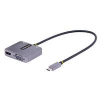 Adaptador De Video Usb C, Adaptador Multipuertos Usb C A Hdmi Vga Con Salida De Audio De 3.5mm, Hdr 4k A 60hz, Pd 3.0 De 100w, Compatible Con Thunderbolt 3, 4 - Startech.Com Modelo, 122-Usbc-Hdmi-4k-Vga