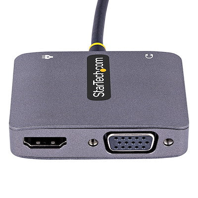 Adaptador De Video Usb C, Adaptador Multipuertos Usb C A Hdmi Vga Con Salida De Audio De 3.5mm, Hdr 4k A 60hz, Pd 3.0 De 100w, Compatible Con Thunderbolt 3, 4 - Startech.Com Modelo, 122-Usbc-Hdmi-4k-Vga