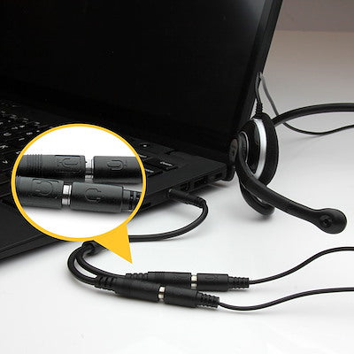 Adaptador Divisor De Audio Mini-Jack 3.5mm 4 Pines A Conectores Separados De Audifonos Y De Microfono - M A 2xh - Startech.Com Modelo, Muyhsmff