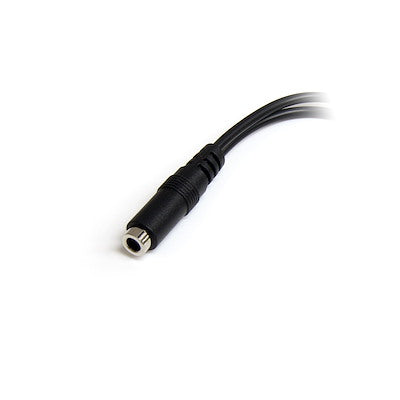 Adaptador Divisor De Audio Para Audifonos 2x Mini-Jack De 3.5mm De 3 Pines A Mini-Jack De 4 Pines- Auriculares - Negro - Startech.Com Modelo, Muyhsfmm