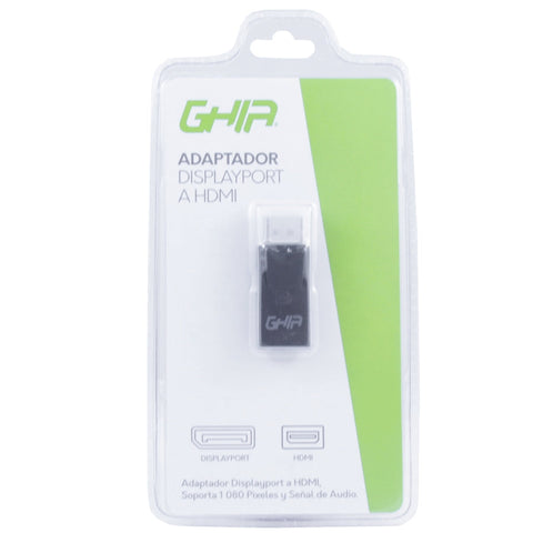 Adaptador Ghia Conversor De Video Displayport Macho A Hdmi Hembra