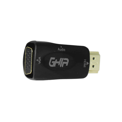 Adaptador Ghia Conversor De Video Hdmi Macho A Vga Hembra Con Audio