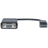Convertidor de Diplayport a VGA; DisplayPort Macho a VGA HD15 Hembra,15 cm activo color Negro. (151962)