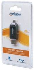 Adaptador Manhattan Otg Usb 2.0 A M - Micro B M+Lector 24 En 1 406215