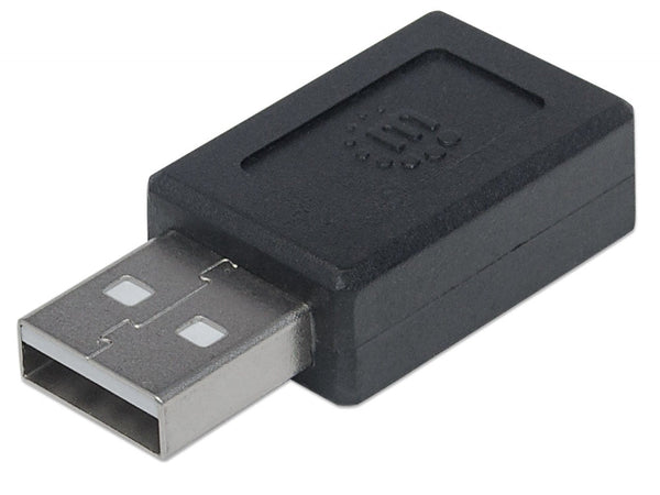 Adaptador Manhattan Usb Tipo C V2.0 Am-Ch Negro 354653