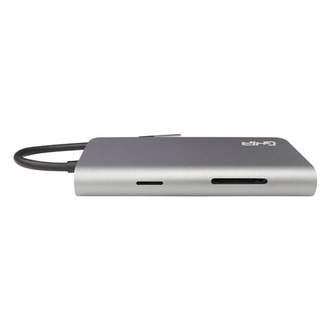 Adaptador Multipuerto 8 En 1 Ghia Usb 3.1 De Tipo C A Hdmi, Rj45, Usb 3.1 3, Micro Sd,  Memoria Sd, C Pd