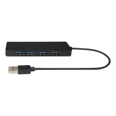 Adaptador Multipuerto Ghia Hub Usb 2.0 De 4 Puertos Color Negro
