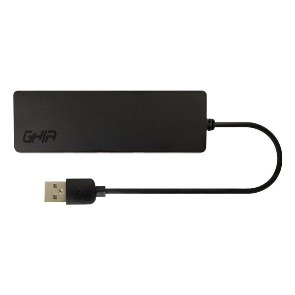 Adaptador Multipuerto Ghia Hub Usb 2.0 De 4 Puertos Color Negro