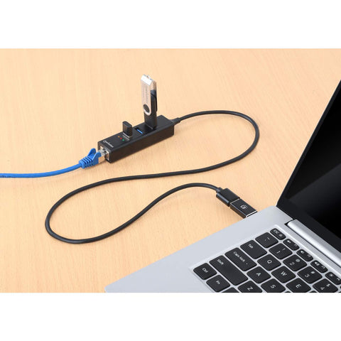 Adaptador Red Gb Usb A/C , Hub 3 Ptos V3.0 Manhattan 180894