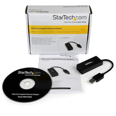 Adaptador Tarjeta De Red Externa Nic Usb 3.0 A 1gbps Gigabit Ethernet 1 Puerto - 1x Rj45 Hembra - 1x Usba - Negro - Startech.Com Modelo, Usb31000s