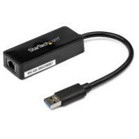 Adaptador Tarjeta De Red Nic Externa Usb 3.0 1 Puerto Gigabit Ethernet Rj45 Y 1 Puerto Usb Super Speed - Cable - Negro - Startech.Com Modelo Usb31000sptb