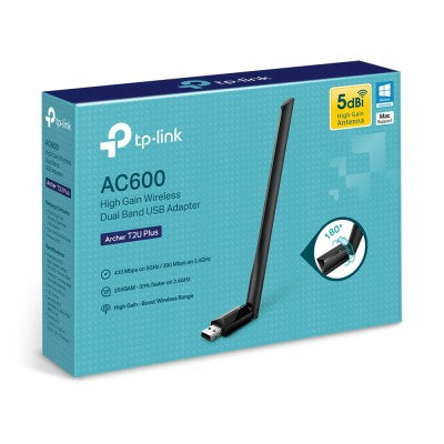 Adaptador Usb Wifi Tp-link Rompemuros Archer T2u Plus Ac600