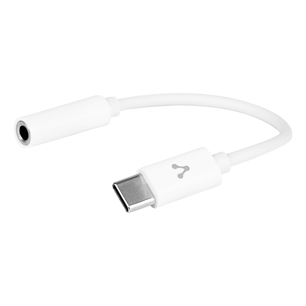 Adaptador Vorago Usb Tipo C A 3.5 Mm Audio Out Mic In Blanco Adp-209
