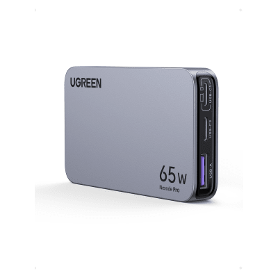 Cargador Rápido GaN 65W UGREEN | 2 Puertos USB-C + 1 Puerto USB-A | Tecnología GaN | Carga Rápida PPS PD 3.0 QC 4.0 | Compatibilidad Universal 100-240V | Diseño Compacto