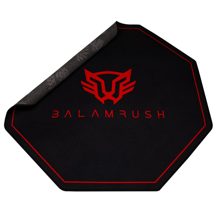 Alfombra Gamer Balam Rush Antiderrape Negro Con Naranja, Flt400, Br-932400