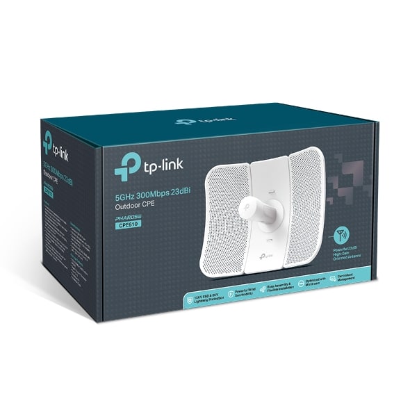 Antena Punto A Punto Tp-Link , 5ghz, Poe, Wisp, 23dbi, 20km - Cpe610