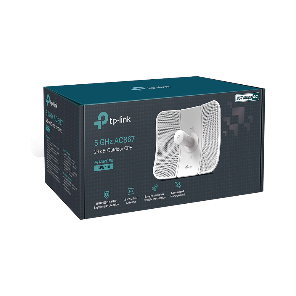 Antena Punto A Punto Tp-Link, 5ghz, Poe, Wisp, 23dbi - Cpe710