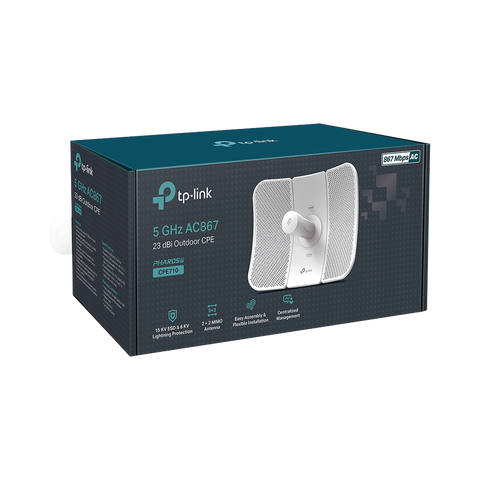 Antena Punto A Punto Tp-Link, 5ghz, Poe, Wisp, 23dbi - Cpe710