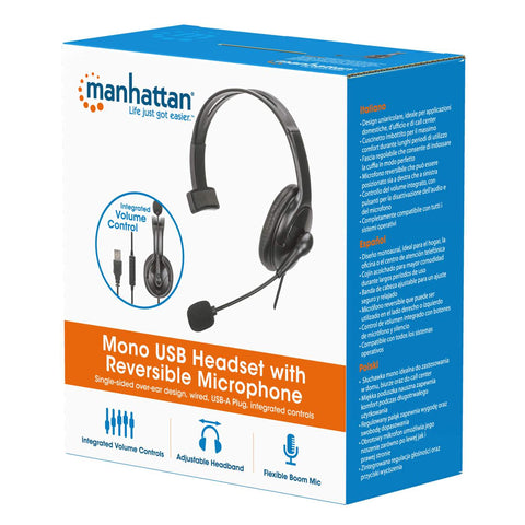 Audifono Con Microfono Usb, Con Micro Manhattan 180849