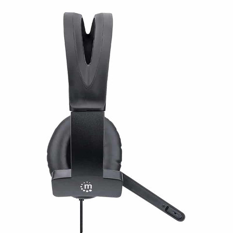 Audífono Manhattan Con Micrófono Usb Monoaural Control Volumen 179874