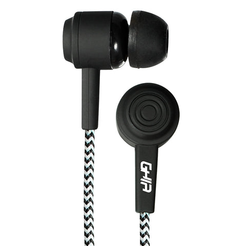 Audifonos Alambricos Ghia Comet Color Negro 3.5mm 1.2 Metros De Cable 3mw De Potencia Con Manos Libres