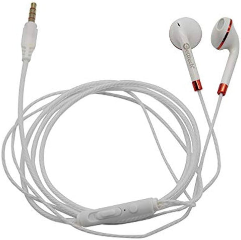Audifonos Auricular Getttech Mi-1440r Sharp, Track Con Micro, Blanco Con Rojo, 3.5mm