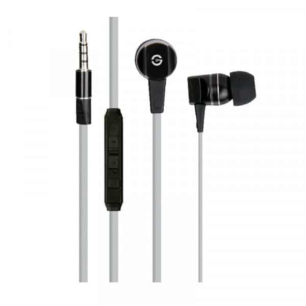 Audifonos Auricular Getttech Smooth Mi-2140g Negro Con Gris 3.5mm