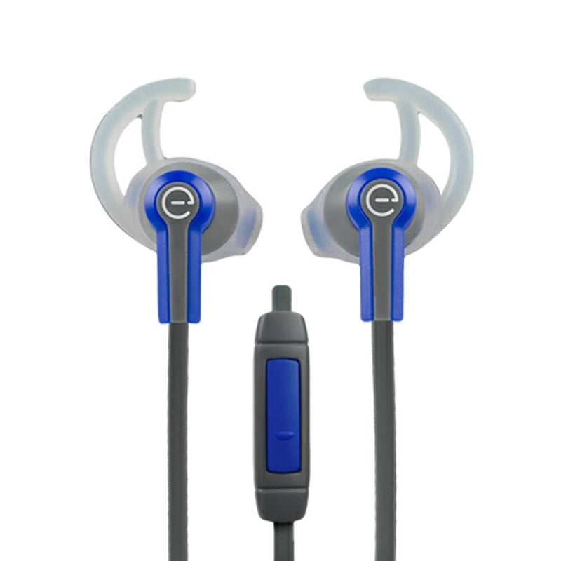 Audífonos Deportivos In-Ear Con Micrófono Easy Line By Perfect Choice Azul Con Gris