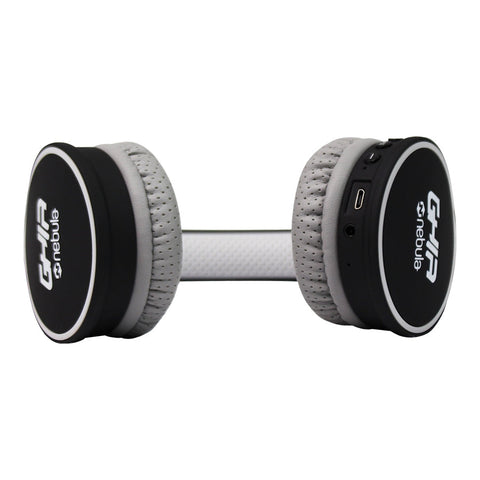 Audifonos Diadema Bluetooth Ghia N1 Hifi Sound Negro Con Gris 10m Alcance Bt 4.2 Bateria 300mah