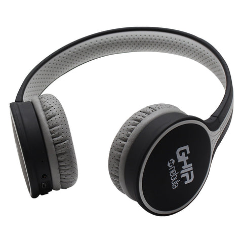 Audifonos Diadema Bluetooth Ghia N1 Hifi Sound Negro Con Gris 10m Alcance Bt 4.2 Bateria 300mah