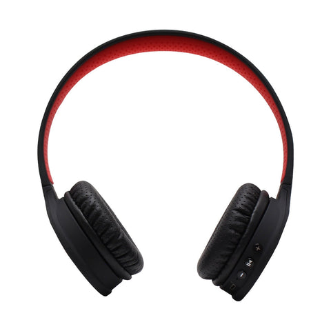 Audifonos Diadema Bluetooth Ghia N1 Hifi Sound Negro Con Rojo 10m Alcance Bt 4.2 Bateria 300mah